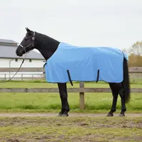 vidaXL Pătură pentru cai Aqua complet 135 cm Fleece din poliester