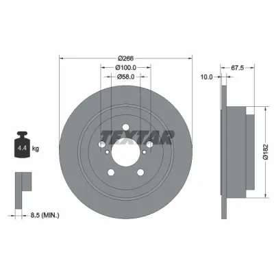 Disc frana TEXTAR 92082000