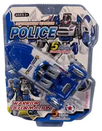 Robot transformabil 5 în 1 Raya Toys - Barcă de poliție
