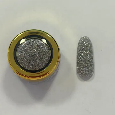 Glitter Unghii Nailsup Argintiu cu Rosu