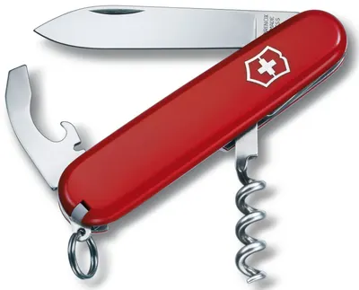 Cuțit de buzunar elvețian Victorinox - Waiter, 9 functii, rosu