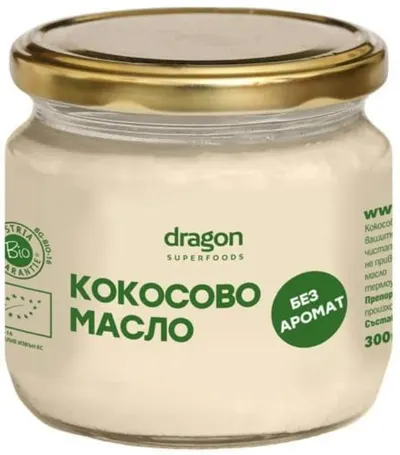 Ulei de cocos fără aromă, 300 ml, Dragon Superfoods