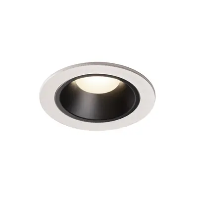Spot incastrat, NUMINOS S Ceiling lights, white Indoor LED recessed ceiling light white/black 4000K 55° gimballed, rotating and pivoting, including leaf springs