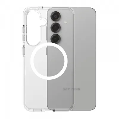 Husa pentru Samsung Galaxy S25 S931, PanzerGlass, Care Urban Combat, Transparenta Alba