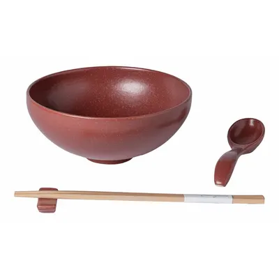 Bol mic burgundy pentru ramen din gresie 970 ml Pacifica – Casafina