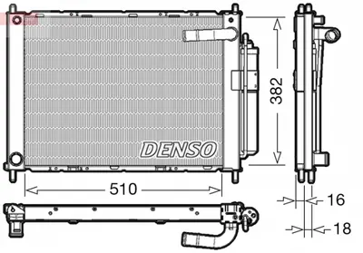 Condensator climatizare (cu uscator) potrivit NISSAN MICRA C+C III, MICRA III, NOTE 1.0-1.6 03.02-06.12