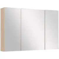 Kleankin Dulăpior de Perete pentru Baie, Mobilă cu 3 Uși cu Oglindă, 90x60x13,5 cm, Lemn | Aosom Romania