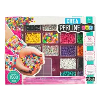 Kit creativ DIY - coliere si bratari cu margele, 1500 piese, Perline ABC