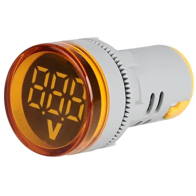 Lampa semnalizare cu Voltmetru digital inclus, Galben 230V