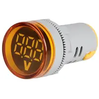 Lampa semnalizare cu Voltmetru digital inclus, Galben 230V