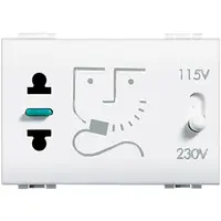 Priza pentru Aparat de Ras 3m 230v Alb Bticino Living Light