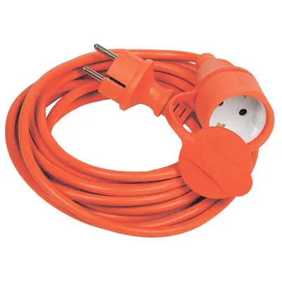 Prelungitor si priza USH-01RV orange P+PE/5 meters 3x1,0 mm2 IP44