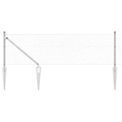 vidaXL Gard de lanț cu vârfuri 10 x 0,4 m Oțel Galvanizat Argintiu