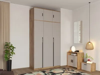 Dulap Inalt 3U Casmir / Stejar Siena