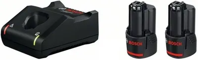 Set de baterii reîncărcabile Bosch - Professional, 2xLi-Ion GBA 12V, 2.0Ah+GAL 12V-40