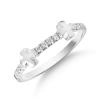 Inel din aur alb cu diamante de 0.115ct