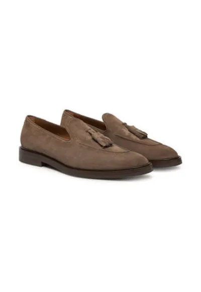Pantofi barbati piele naturala - maro deschis