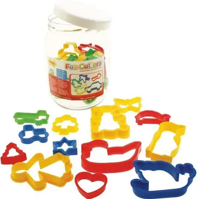 Borcan cu forme pentru biscuiți Bigjigs - 24 buc