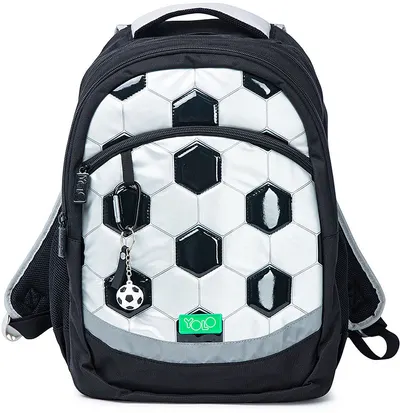 Ghiozdan școlar YOLO Silver Soccer - 2 în 1
