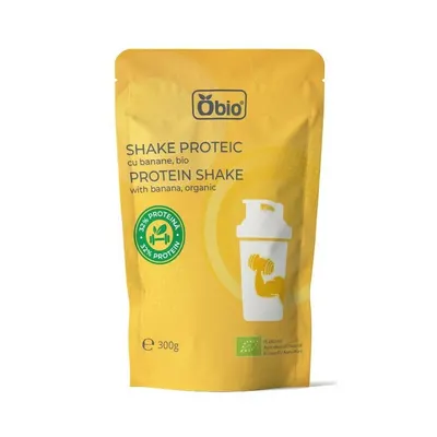 Shake proteic cu banane bio 300g Obio