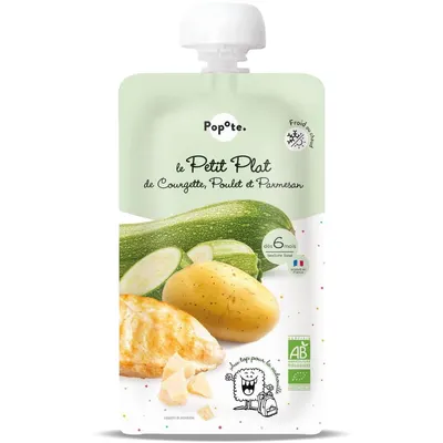 Mancare din Dovlecel, Pui si Parmezan +6 Luni Ecologica/Bio 180g