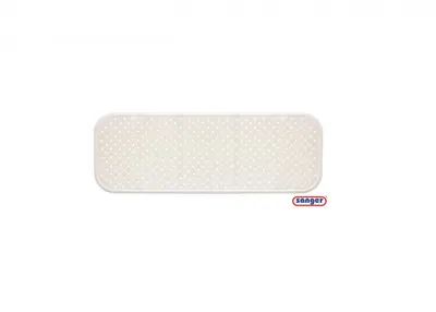 Covoras cada din cauciuc natural antiderapant 96x34 cm alb