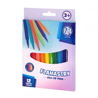 Set de carioci Astra - Pastel Line, 12 culori