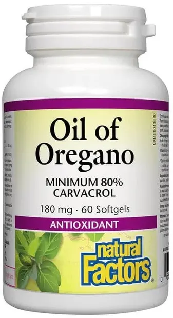 Oil of Oregano, 180 mg, 60 capsule, Natural Factors