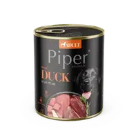 Hrana umeda pentru caini PIPER DOG, carne de rata si pere- 800g