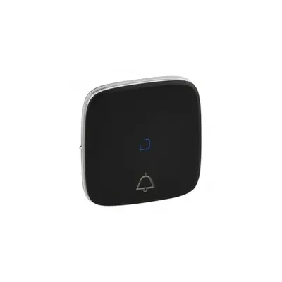 Capac Valena Allure - illuminated changeover push-button - Sonerie BELL - negru