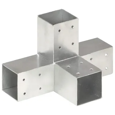 vidaXL Conector de grindă, formă X, 71 x 71 mm, metal galvanizat