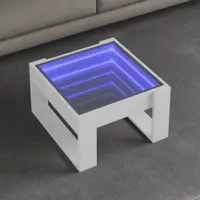 Gossi masuta de cafea cu led infinity, alb, 50x53x30 cm