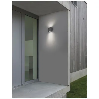 Aplica COMO Inchis Gray Aluminiu Sticla Diffuser LED 2x3W 510Lm 3000K, 220-240 Volt 50Hz Beam 2x34 degree -IP54