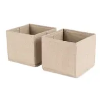 Cutii de depozitare bej 2 buc. din material textil 14x12x12 cm Sandy – Compactor