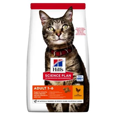 Hrana uscata pisici, Hill's Science Plan Feline Adult Chicken, 1.5 kg
