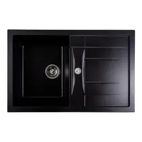 Chiuveta de bucătărie Elefant Premium Troya 7850 , Negru 776x496 mm