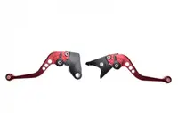 Set 2 manete frana si ambreiaj reglabile Kawasaki ZX6R ZX10R Z1000 ZX12R Versys 1000, culoare rosu