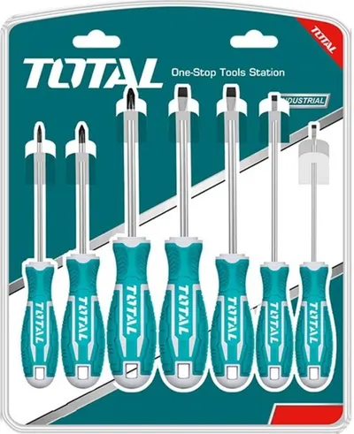 Set de șurubelnițe TOTAL - SL, PH, CrV, 7 piese