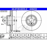 Disc frana ATE 24.0130-0233.2