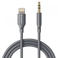 Cablu Audio Lightning - 3.5mm Techsuit AC5 SoundFlex, 1m, Gri