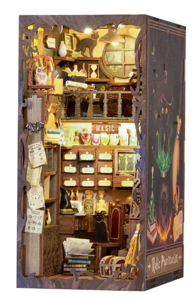 Book Nook. Puzzle 3D - Cotor de carte DIY - Magic Pharmacist