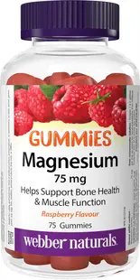 Magnesium Gummies, 75 mg, 75 tablete de jeleu, Webber Naturals