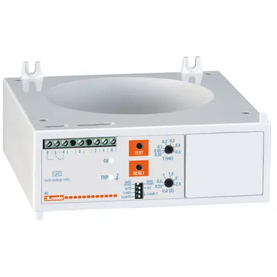 Earth Leakage Relay With 1 Operation Threshold, Compact Panel Mount. Ct Incorporated, 110vac/dc-240vac-415vac