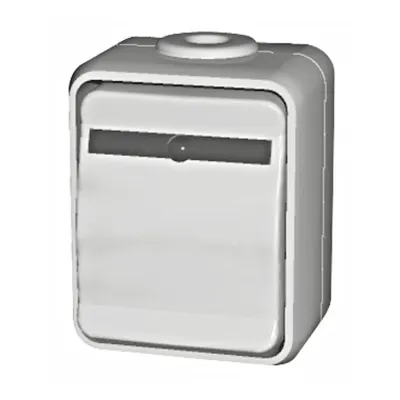 Intrerupator simplu cu bec IP44, alb