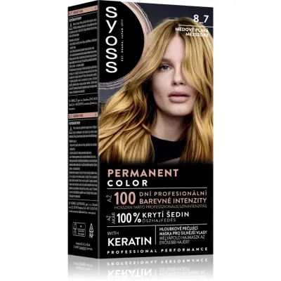 Syoss Permanent Color Culoare permanenta pentru par culoare 8_7 Honey Blond 1 buc