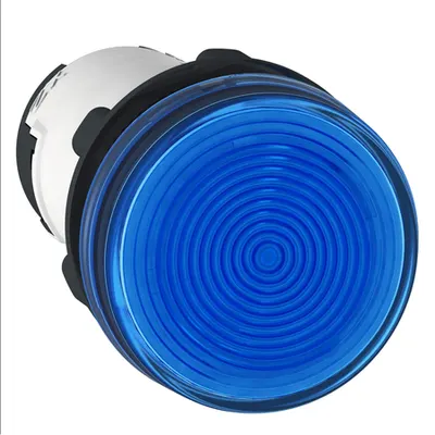 Lampa Pilot Rotunda Ø 22 - Albastru - Bec Ba 9S - 230 V - Borne Clema-Surub