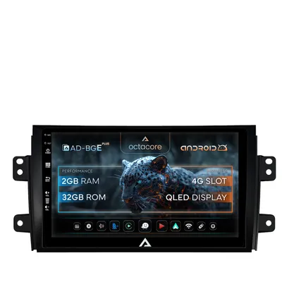 Navigatie Suzuki SX4 Fiat Sedici, Android, E-Octacore 2GB RAM + 32GB ROM, 9 Inch - AD-BGE9002+AD-BGRKIT307