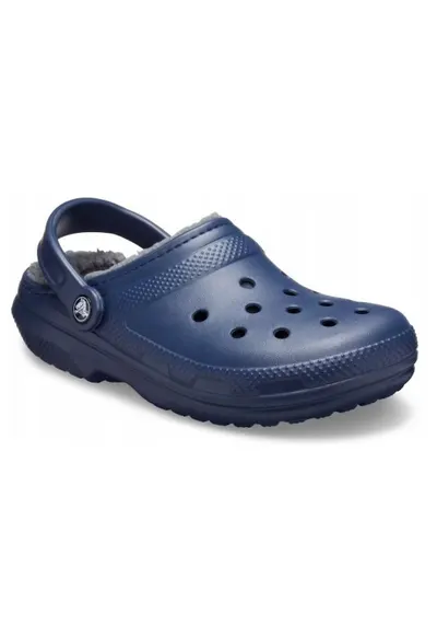 Saboti cu captuseala de teddy - Unisex - Bleumarin inchis23 - Alb