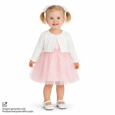 Cardigan copii Chicco tricotat, Alb, 01683-70MFCO