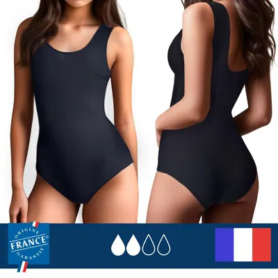 Costum de baie menstrual întreg Clasic Adolescent - Flux Mediu